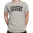 Jesus Upside Down Bold Typography Men's T-Shirt