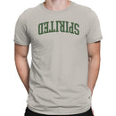Spirited Slogan Retro Arched Text Men's T-Shirt