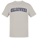 Exhausted Arched College Font Men's T-Shirt