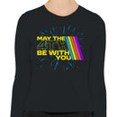 May the 4th Be With You Retro Women's Long Sleeve