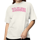 Hopeful Pink College Font Women's T-Shirt