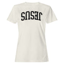 Jesus Upside Down Bold Typography Women's T-Shirt