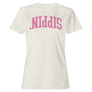 Sippin' Pretty Pink Retro Women's T-Shirt