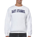 Simple Life Retro Curved Text Men's Sweatshirt