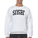 Jesus Upside Down Bold Typography Men's Sweatshirt
