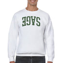Vintage Sage Green Bold Text Men's Sweatshirt