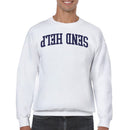 Upside Down Send Help Funny Men's Sweatshirt