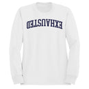 Exhausted Arched College Font Men's Sweatshirt