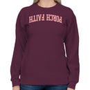 Porch Faith Arched Retro Design Women's Sweatshirt