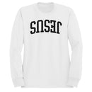 Jesus Upside Down Bold Typography Women's Sweatshirt