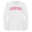 Uncorked Pink Retro Wine Quote Women's Sweatshirt