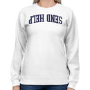 Upside Down Send Help Funny Design Women's Sweatshirt