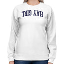 Hey Girl Arch Bold Typography Women's Sweatshirt
