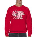 Pierogi Kielbasa Paczki Repeat Men's Sweatshirt