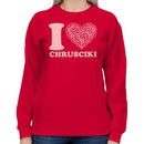 I Love Chrusciki Design Women's Sweatshirt