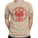 Certified by Babcia Polish Stamp Men's T-shirt