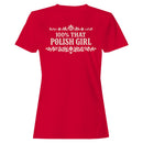 100% Polish Girl Floral Art Women's T-shirt
