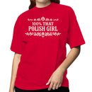 100% Polish Girl Floral Art Women's T-shirt