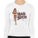Bad Bitch Pinup Tattoo Design Women's Long Sleeve