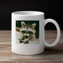 Retro Raccoon with Smartphone Unisex Mug