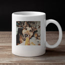 Dog in Retro Kitchen Unisex Mug