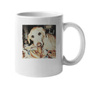 Hungry Dog Eating Hotdog Art Unisex Mug
