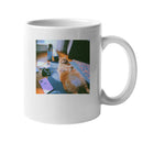 Lazy Cat Relaxing on Yoga Mat Unisex Mug