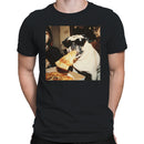 Pug Eating Pizza Men's T-shirt