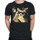 Raccoon Eating Pizza Men's T-shirt