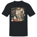Owl at Whiskey Bar Retro Men's T-shirt