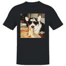 Corgi Eating Pizza Slice Men's T-shirt