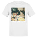 Sloth Retro Snack Time Men's T-shirt