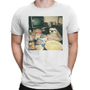 Sloth Retro Snack Time Men's T-shirt