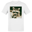 Retro Raccoon with Smartphone Men's T-shirt
