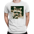 Retro Raccoon with Smartphone Men's T-shirt