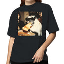 Pug Eating Pizza Women's T-shirt