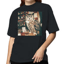 Owl at Whiskey Bar Retro Women's T-shirt