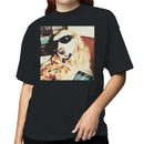 Dog Eating Pizza Art Women's T-shirt