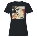 Dog Eating Pizza Art Women's T-shirt