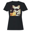 Dog Eating Pizza with Sunglasses Women's T-shirt
