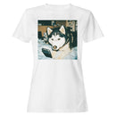 Husky Dog Retro Smartphone Women's T-shirt