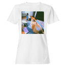 Lazy Cat Relaxing on Yoga Mat Women's T-shirt