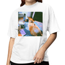 Lazy Cat Relaxing on Yoga Mat Women's T-shirt