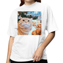 Cute Cat Selfie Seafood Feast Women's T-shirt
