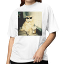 Cat with Sunglasses & Coffee Women's T-shirt