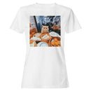 Cute Cat at Dim Sum Restaurant Table Women's T-shirt