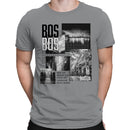 Urban Boston Cityscape Collage Men's T-shirt