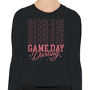 Game Day Pink Retro Script Women's Long Sleeve Shirt