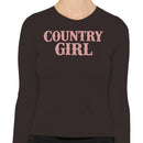 Country Girl Pink Aesthetic Women's Long Sleeve Top