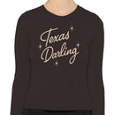 Texas Darling Retro Script Women's Long Sleeve Shirt